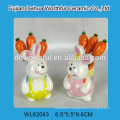 Creative strawberry shaped fruit fork gift set in ceramic material